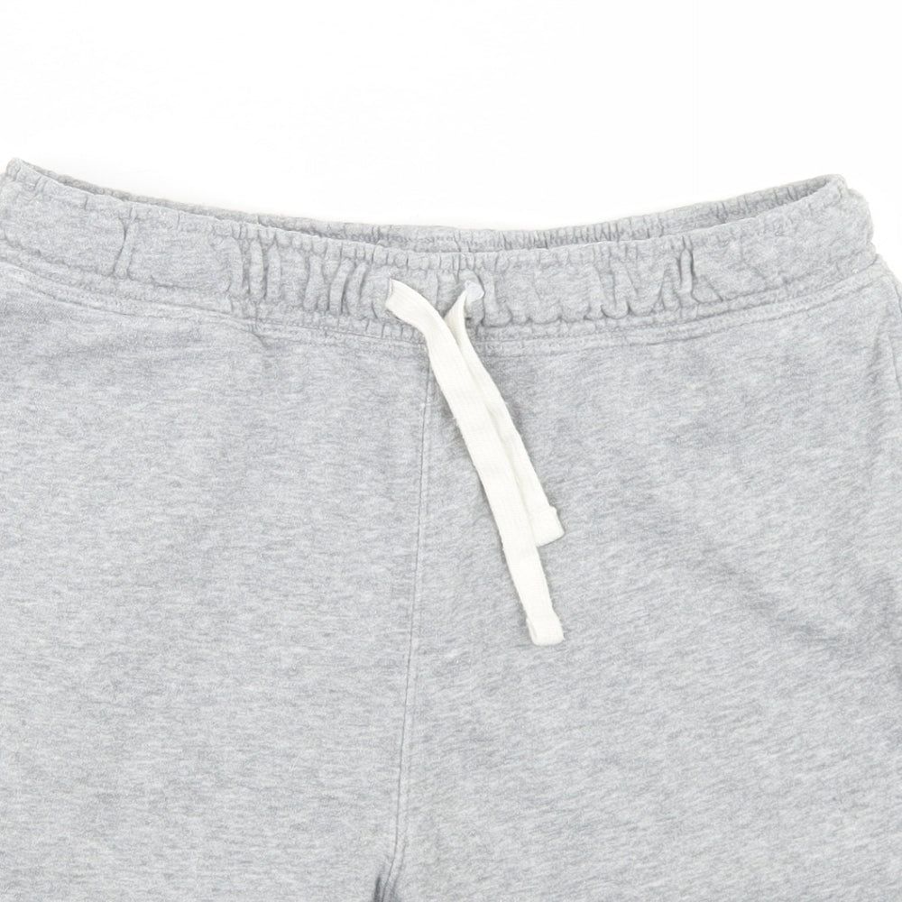 Easy Mens Grey  Cotton Sweat Shorts Size M L6 in Regular Drawstring