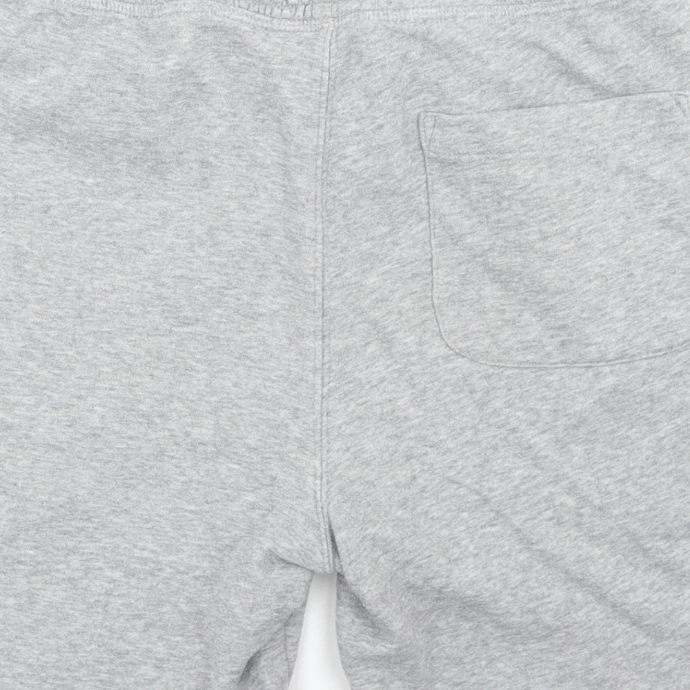 Easy Mens Grey  Cotton Sweat Shorts Size M L6 in Regular Drawstring