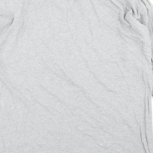 Marks and Spencer Womens Grey  Cotton Basic T-Shirt Size 14 Crew Neck - Mickey Mouse