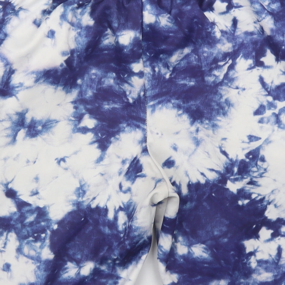 Holyfield Boys Blue  Polyester Sweat Shorts Size 14-15 Years  Regular Drawstring - Tie Dye