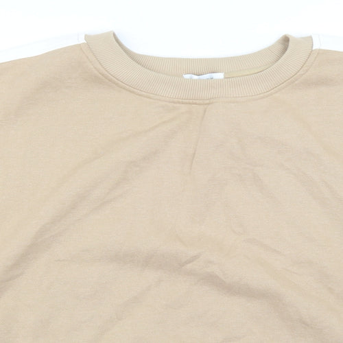 Primark Womens Beige  Cotton Pullover Sweatshirt Size M