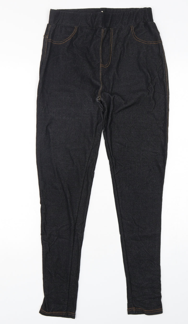 Krisp Womens Black Viscose Jegging Jeans Size M L28 in Regular