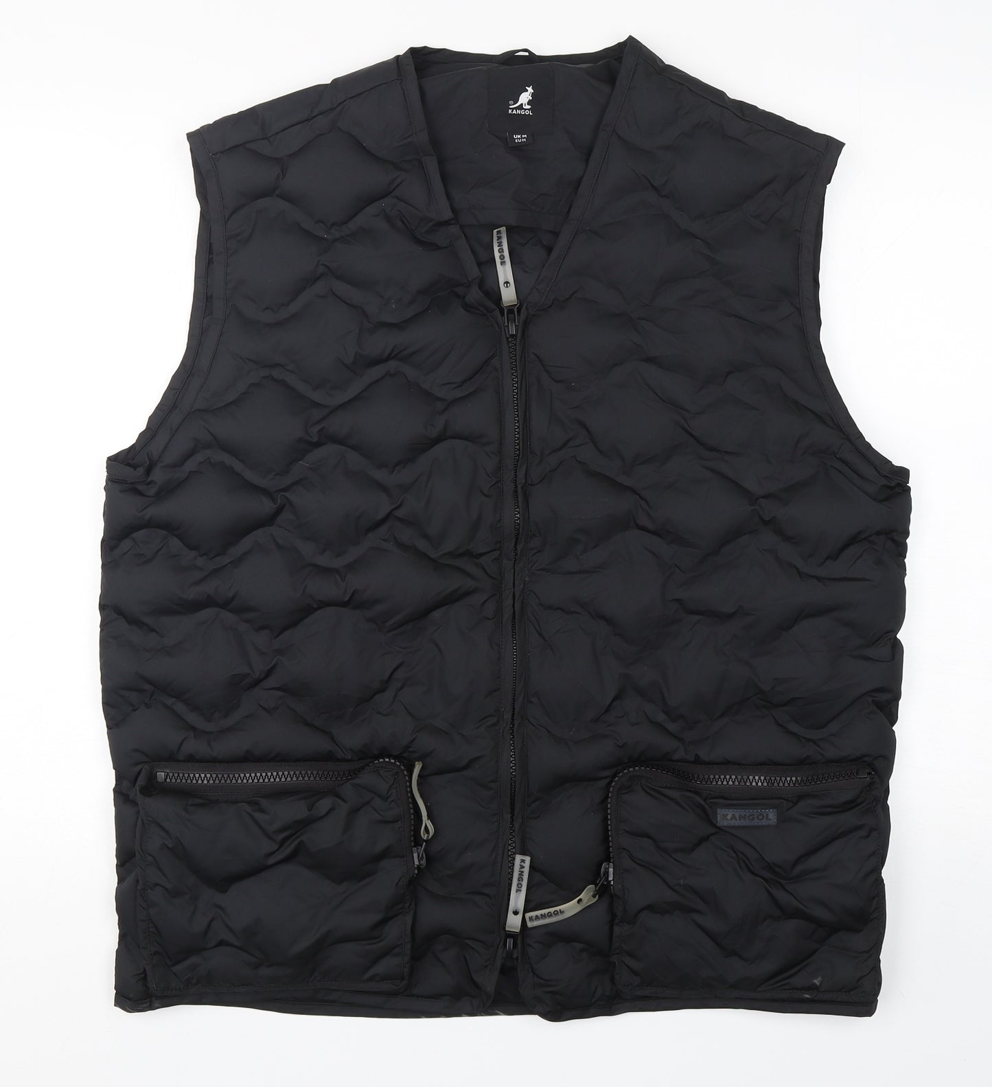Kangol Mens Black   Gilet Coat Size M  Zip