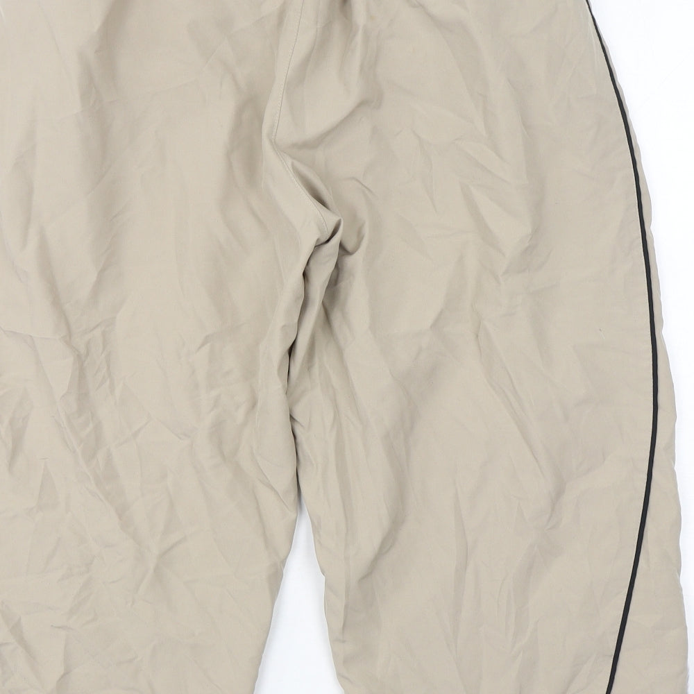 Reebok Mens Beige  Polyester Pedal Pusher Trousers Size L L21 in Regular