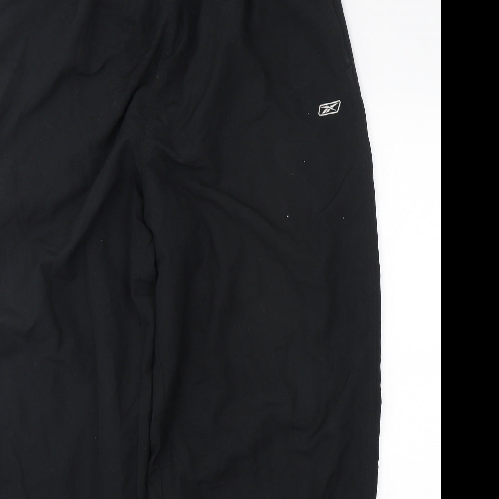 Reebok Mens Black  Polyester Jogger Trousers Size XL L30 in Regular