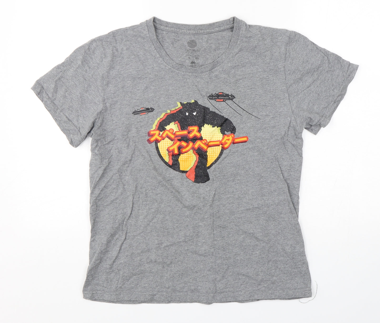 NumSkull Mens Grey  Cotton  T-Shirt Size S Round Neck
