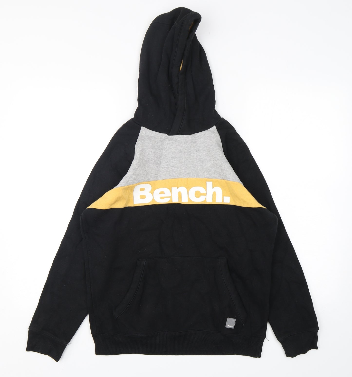 Bench Boys Black  Cotton Pullover Hoodie Size 13 Years  Pullover