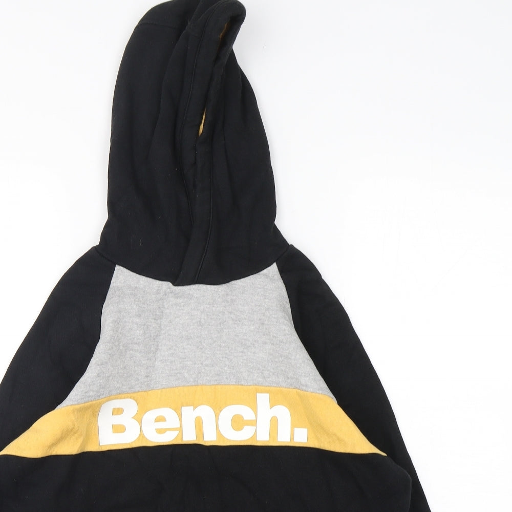 Bench Boys Black  Cotton Pullover Hoodie Size 13 Years  Pullover