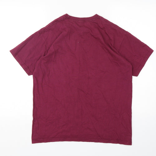 Fruit of the Loom Mens Purple  Cotton  T-Shirt Size M Round Neck  - Game of Thrones
