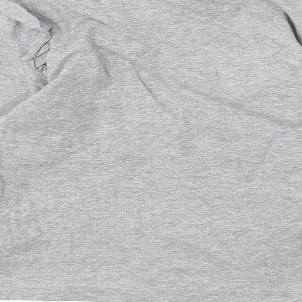 Primark Girls Grey  Cotton Basic T-Shirt Size 4-5 Years Round Neck Pullover - Minnie Mouse