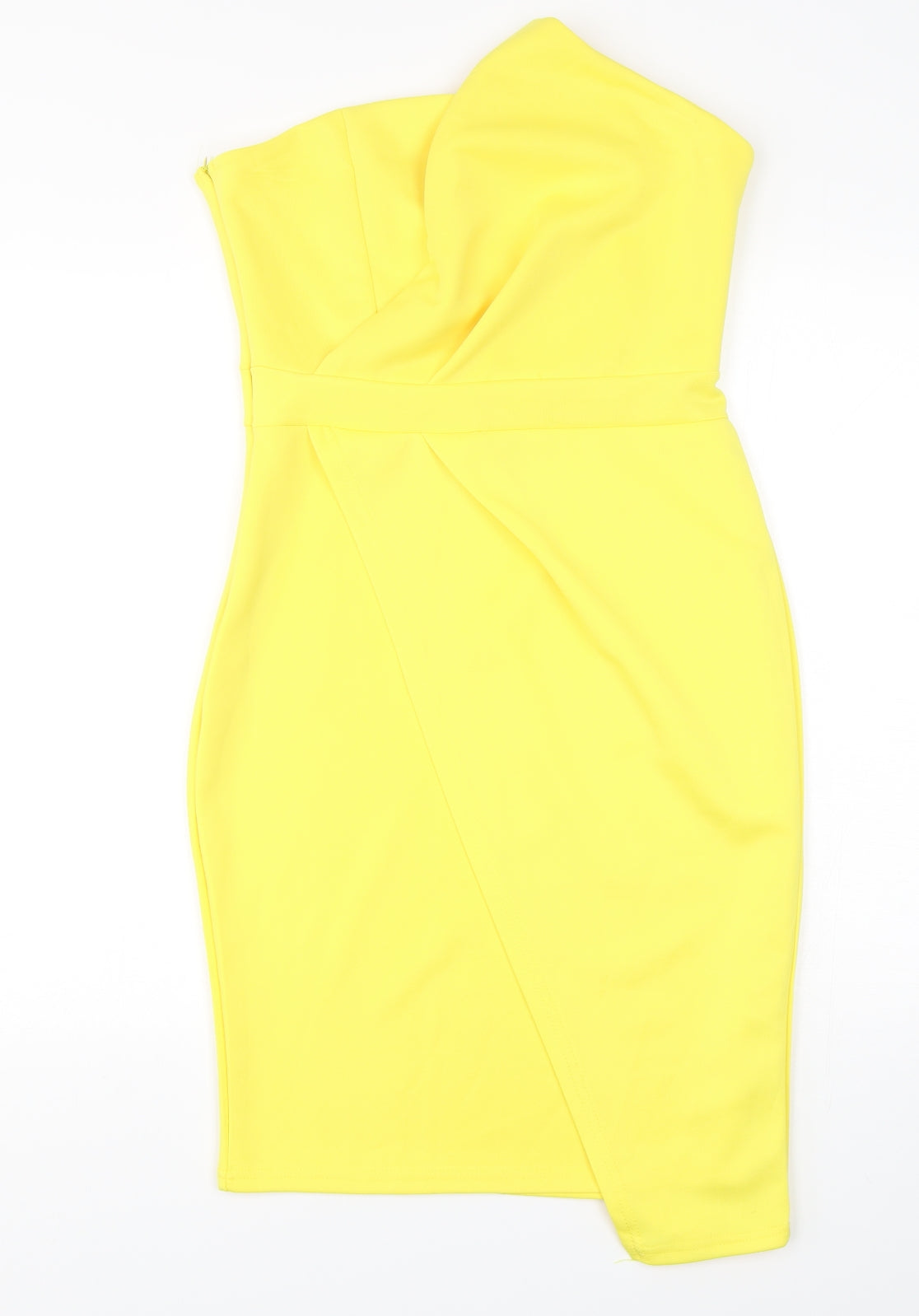 CBR  Womens Yellow  Cotton Mini  Size L  Off the Shoulder