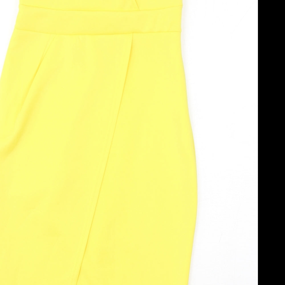 CBR  Womens Yellow  Cotton Mini  Size L  Off the Shoulder