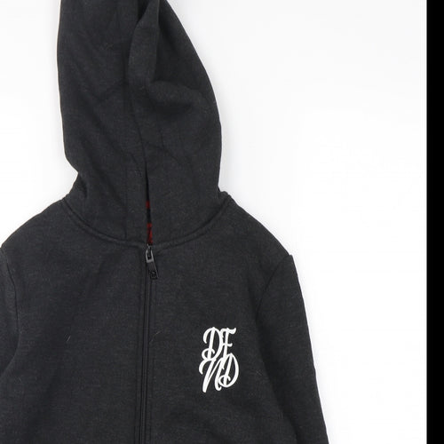 DFND Boys Grey  Cotton Full Zip Hoodie Size 11-12 Years  Zip