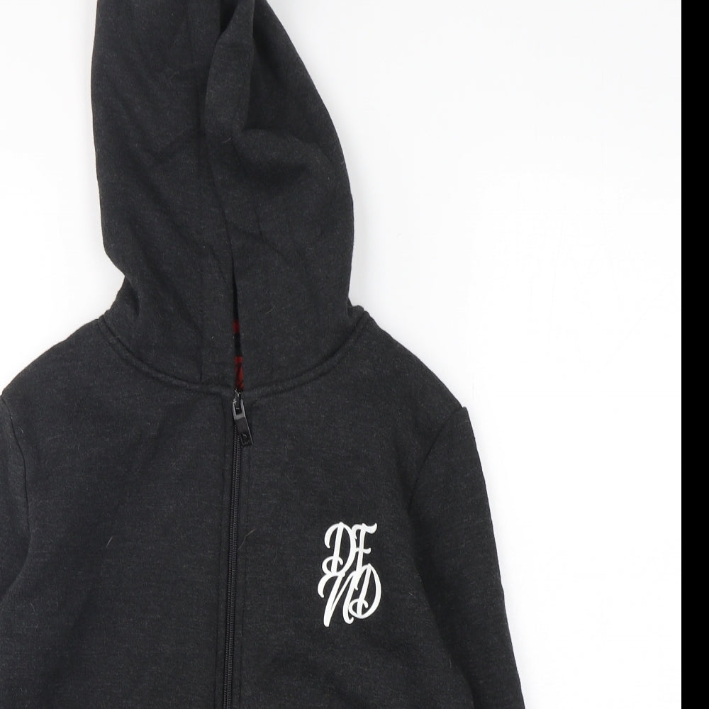 DFND Boys Grey  Cotton Full Zip Hoodie Size 11-12 Years  Zip