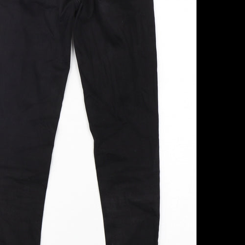 Dorothy Perkins Womens Black  Cotton Skinny Jeans Size 8 L28 in Regular