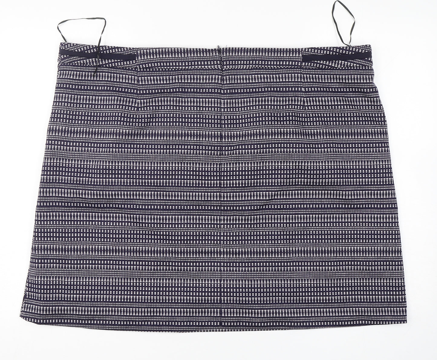 TU Womens Multicoloured Geometric Cotton Mini Skirt Size 22   Zip