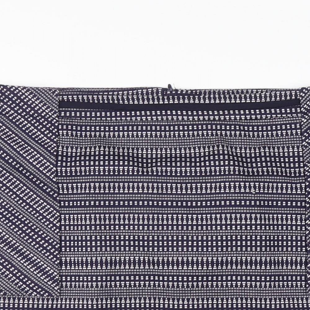 TU Womens Multicoloured Geometric Cotton Mini Skirt Size 22   Zip