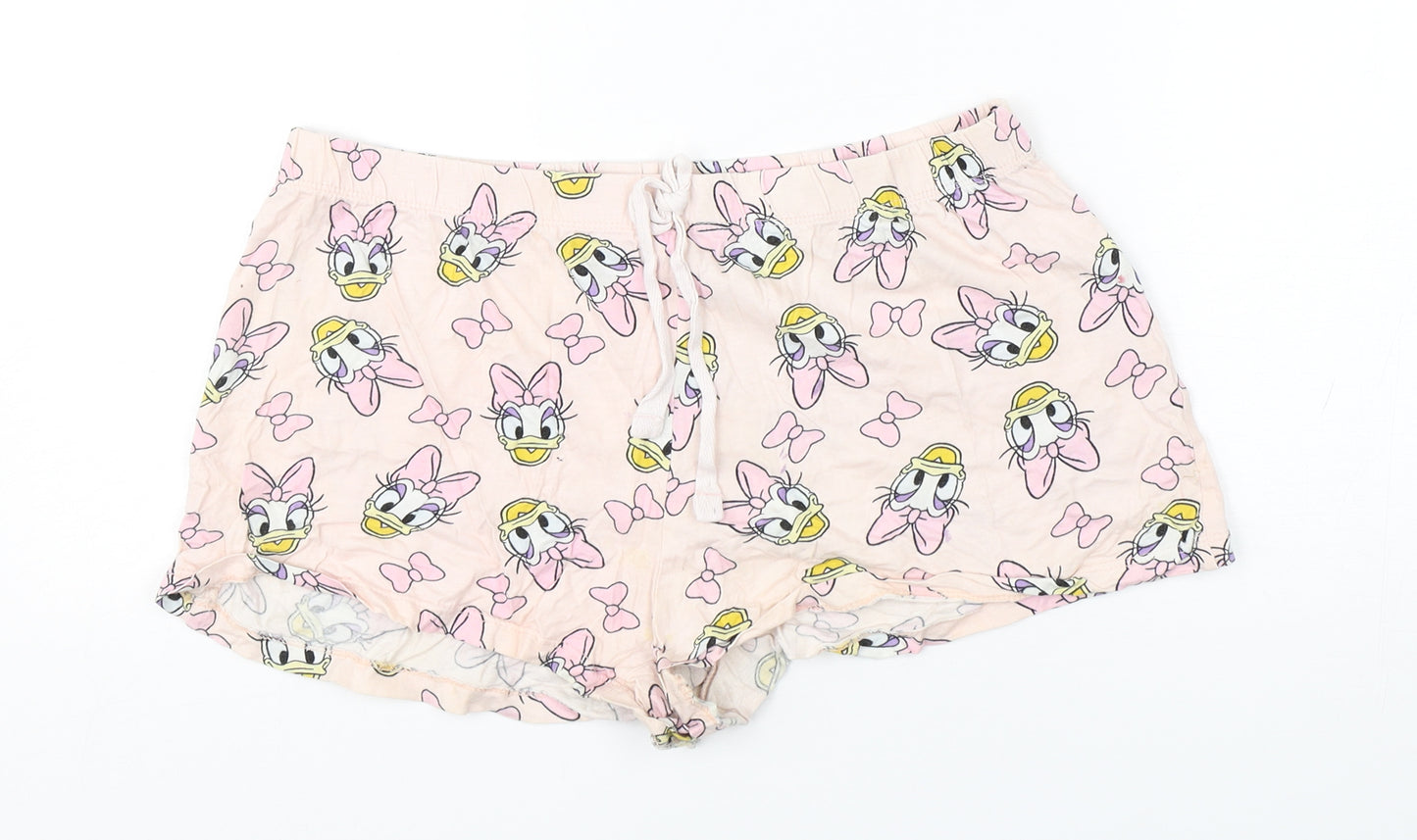 George Womens Pink Geometric Cotton  Sleep Shorts Size 12