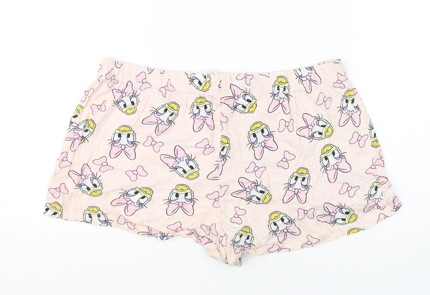 George Womens Pink Geometric Cotton  Sleep Shorts Size 12