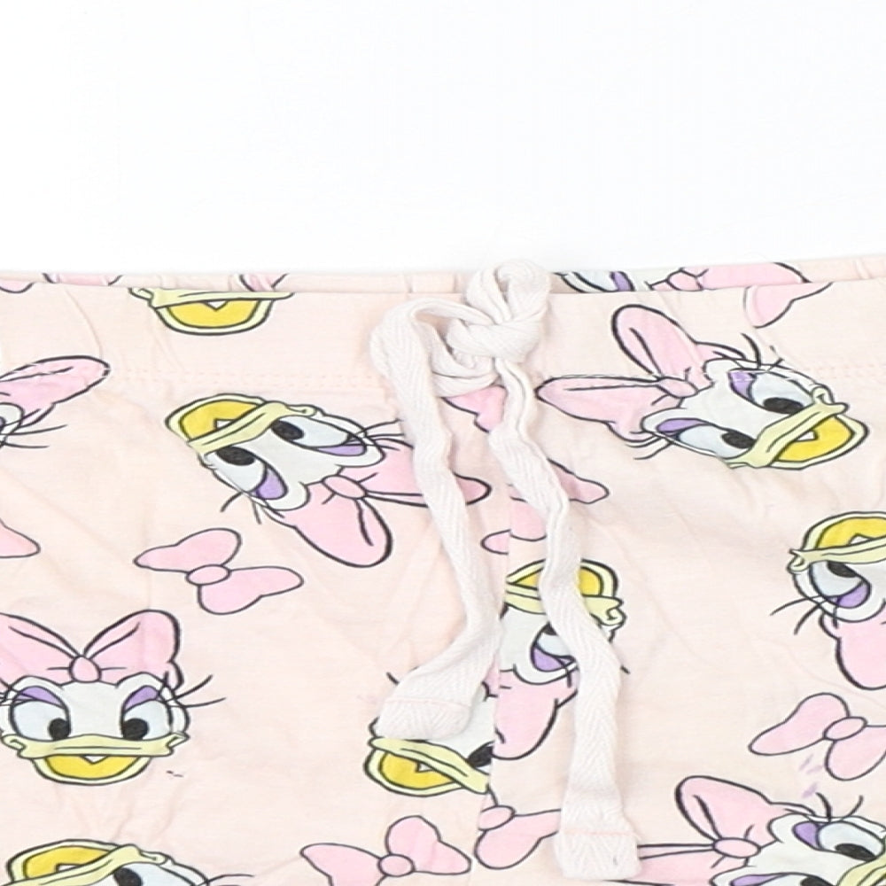 George Womens Pink Geometric Cotton  Sleep Shorts Size 12