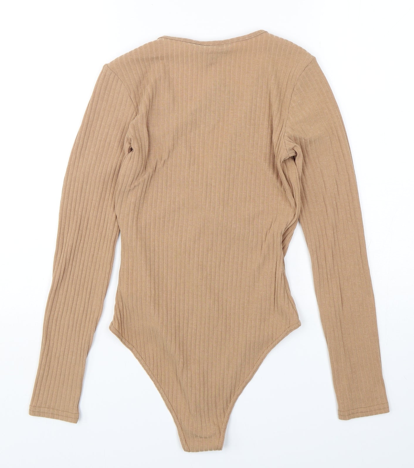 New Look Womens Brown  Polyester Bodysuit One-Piece Size 10  Snap