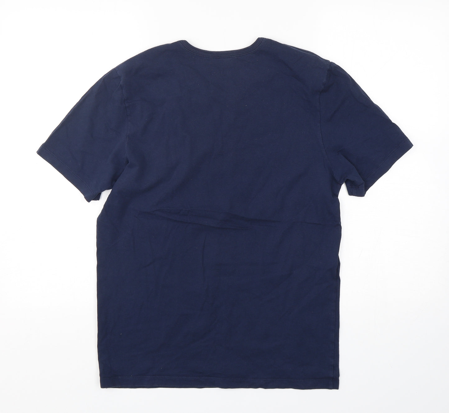 HUGO BOSS Mens Blue  Polyester  T-Shirt Size M Round Neck