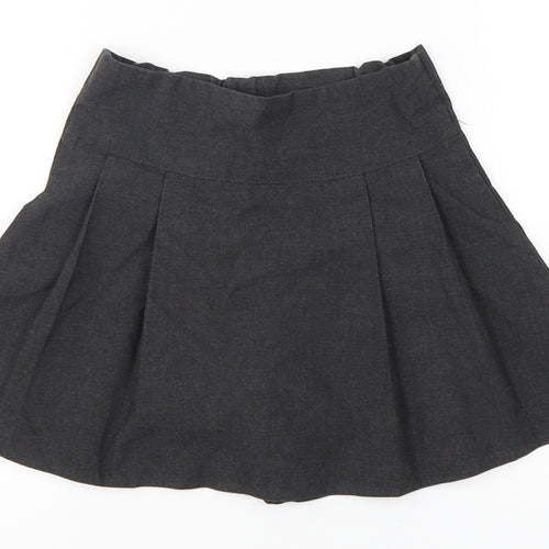 F&F Girls Grey  Polyester Pleated Skirt Size 5-6 Years  Regular