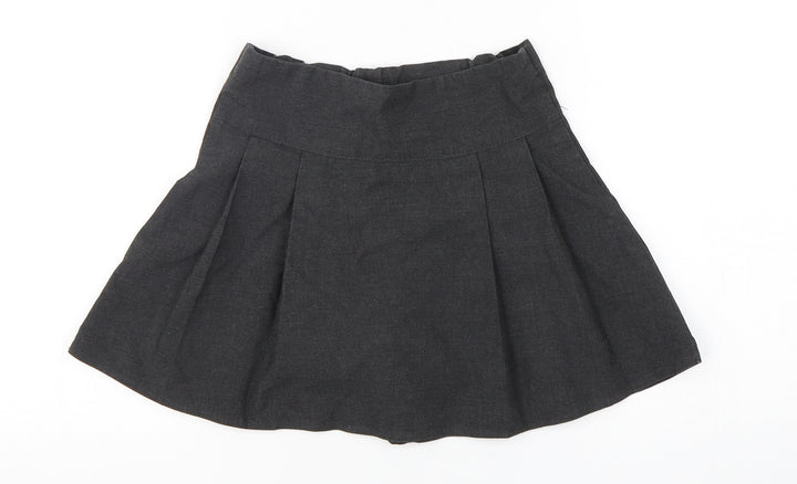 F&F Girls Grey Polyester Pleated Skirt Size 5-6 Years Regular