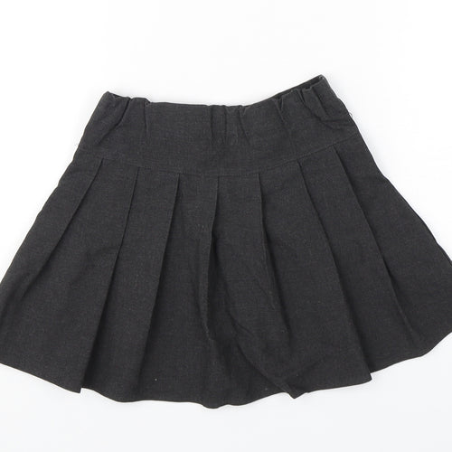 F&F Girls Grey  Polyester Pleated Skirt Size 5-6 Years  Regular