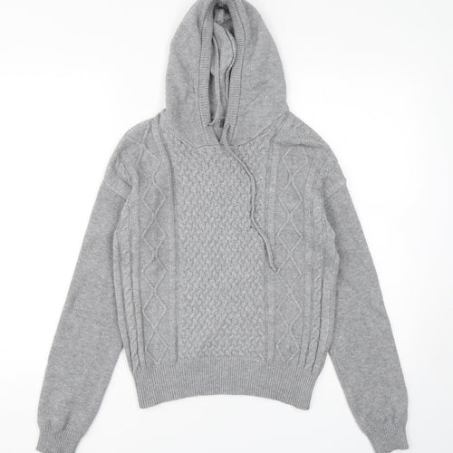 Primark Womens Grey  Viscose Pullover Hoodie Size 6  Pullover