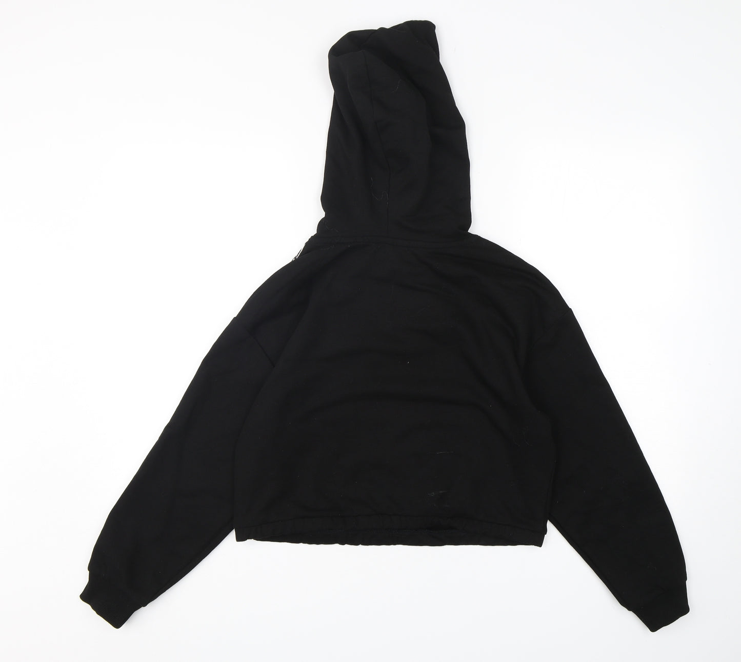 Brave Soul  Womens Black Animal Print Cotton Pullover Hoodie Size XS  Pullover - Cropped