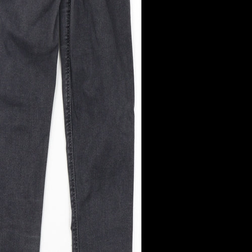Topshop Womens Black  Cotton Skinny Jeans Size 26 in L30 in Regular