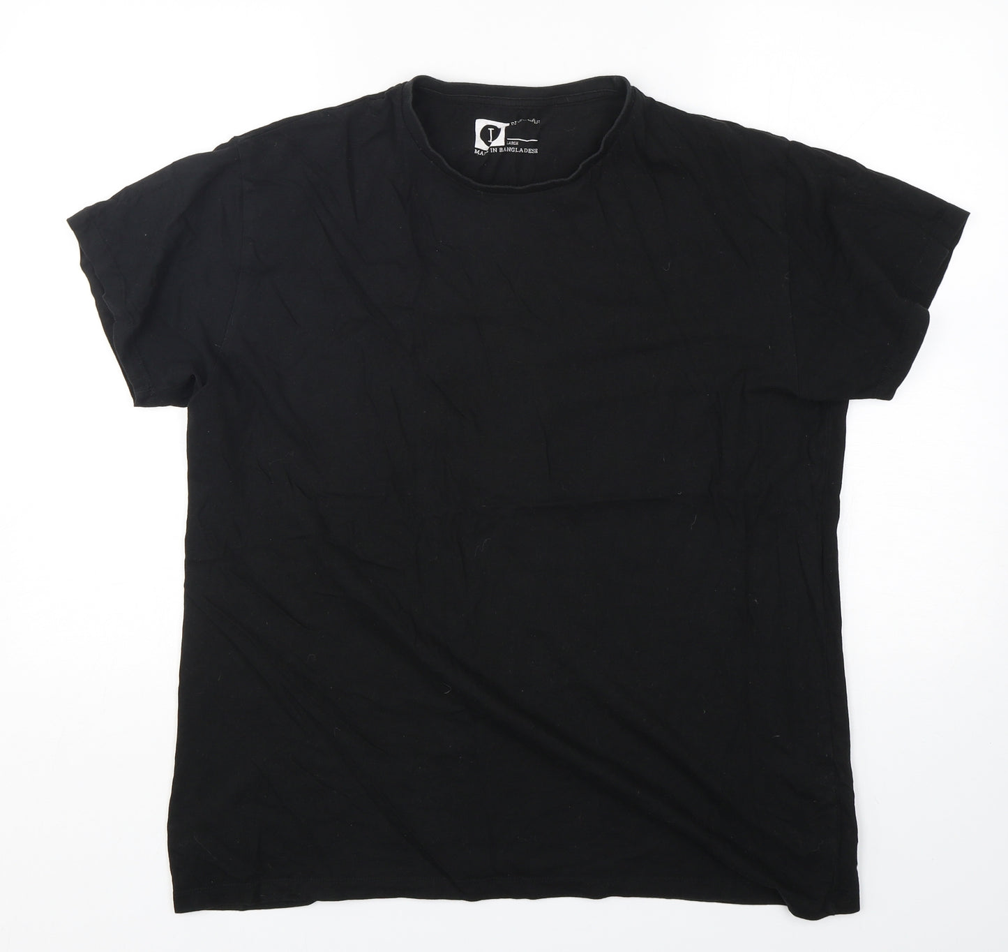 Cedar Wood State Mens Black  Cotton  T-Shirt Size L Round Neck