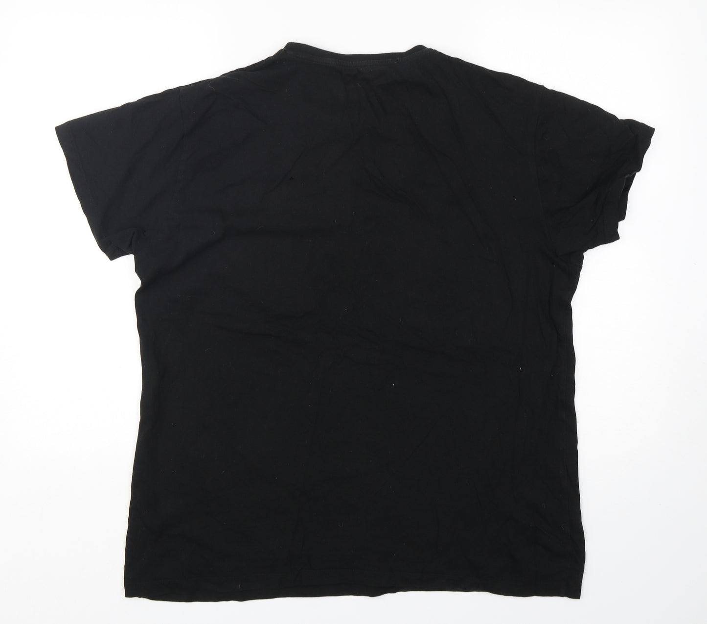 Cedar Wood State Mens Black  Cotton  T-Shirt Size L Round Neck