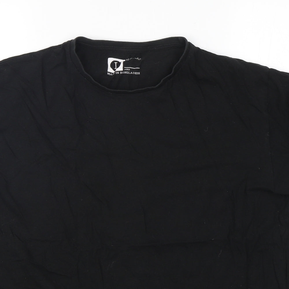 Cedar Wood State Mens Black  Cotton  T-Shirt Size L Round Neck
