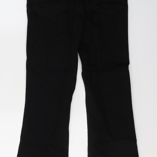NEXT Womens Black  Cotton Flared Jeans Size 10 L32 in Regular