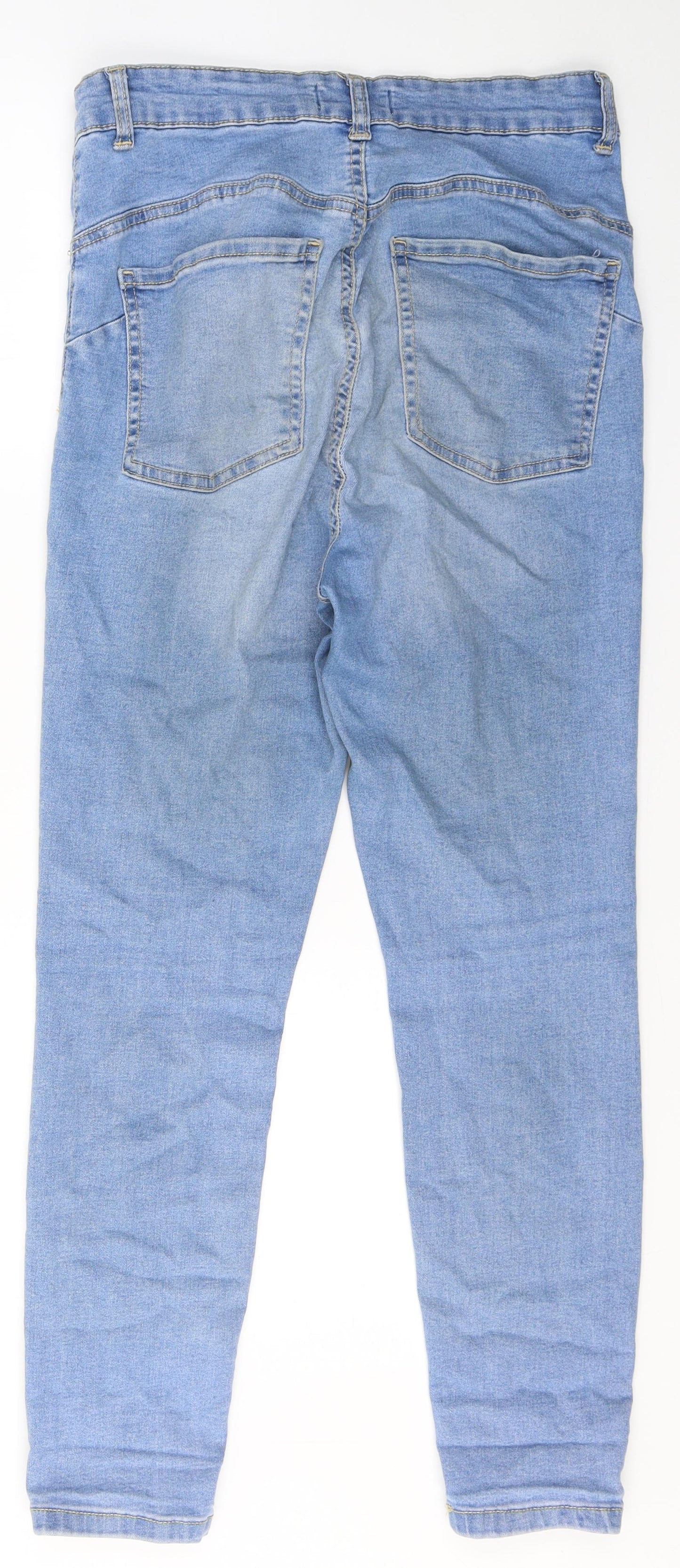 Primark Womens Blue  Cotton Skinny Jeans Size 14 L27 in Regular