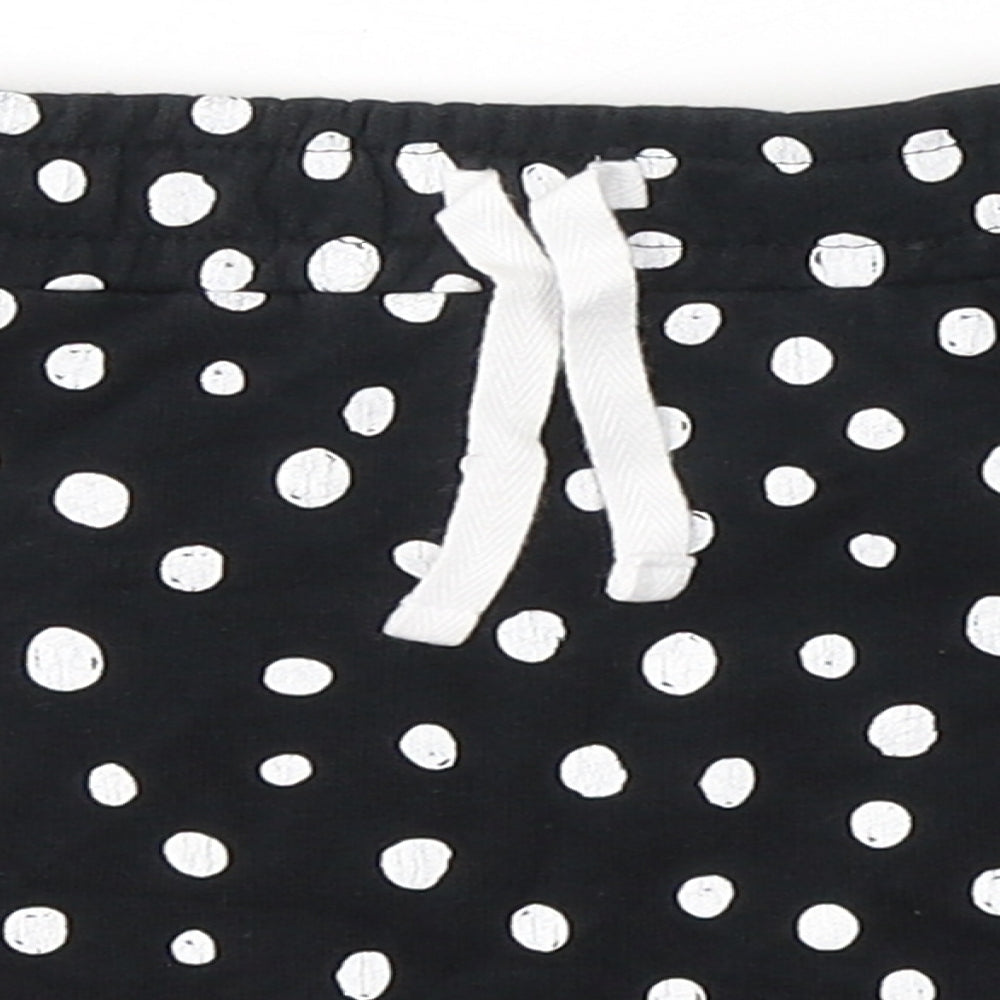 George Girls Black Polka Dot Cotton Mini Skirt Size 7-8 Years  Regular