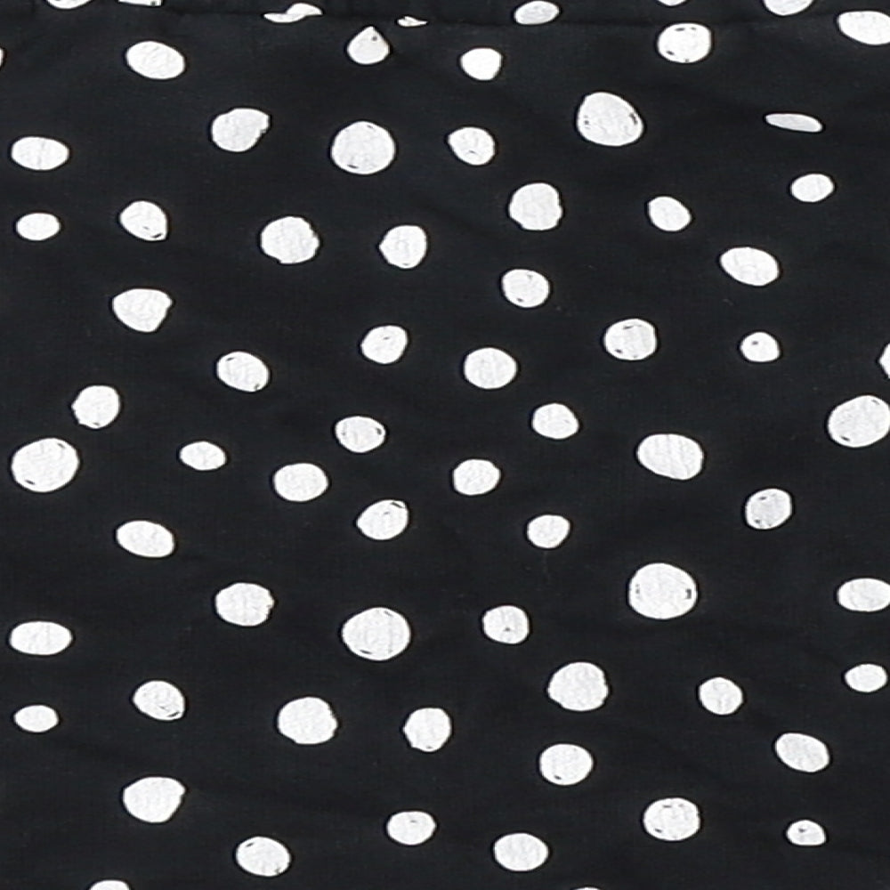 George Girls Black Polka Dot Cotton Mini Skirt Size 7-8 Years  Regular