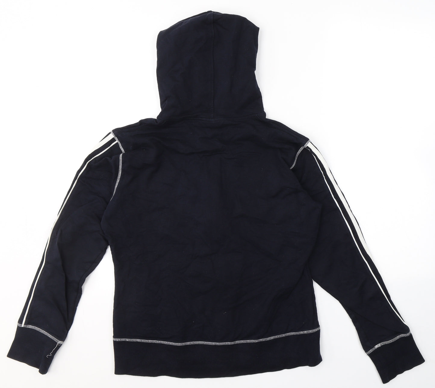 Marks and Spencer Womens Blue  Cotton Full Zip Hoodie Size 12  Zip