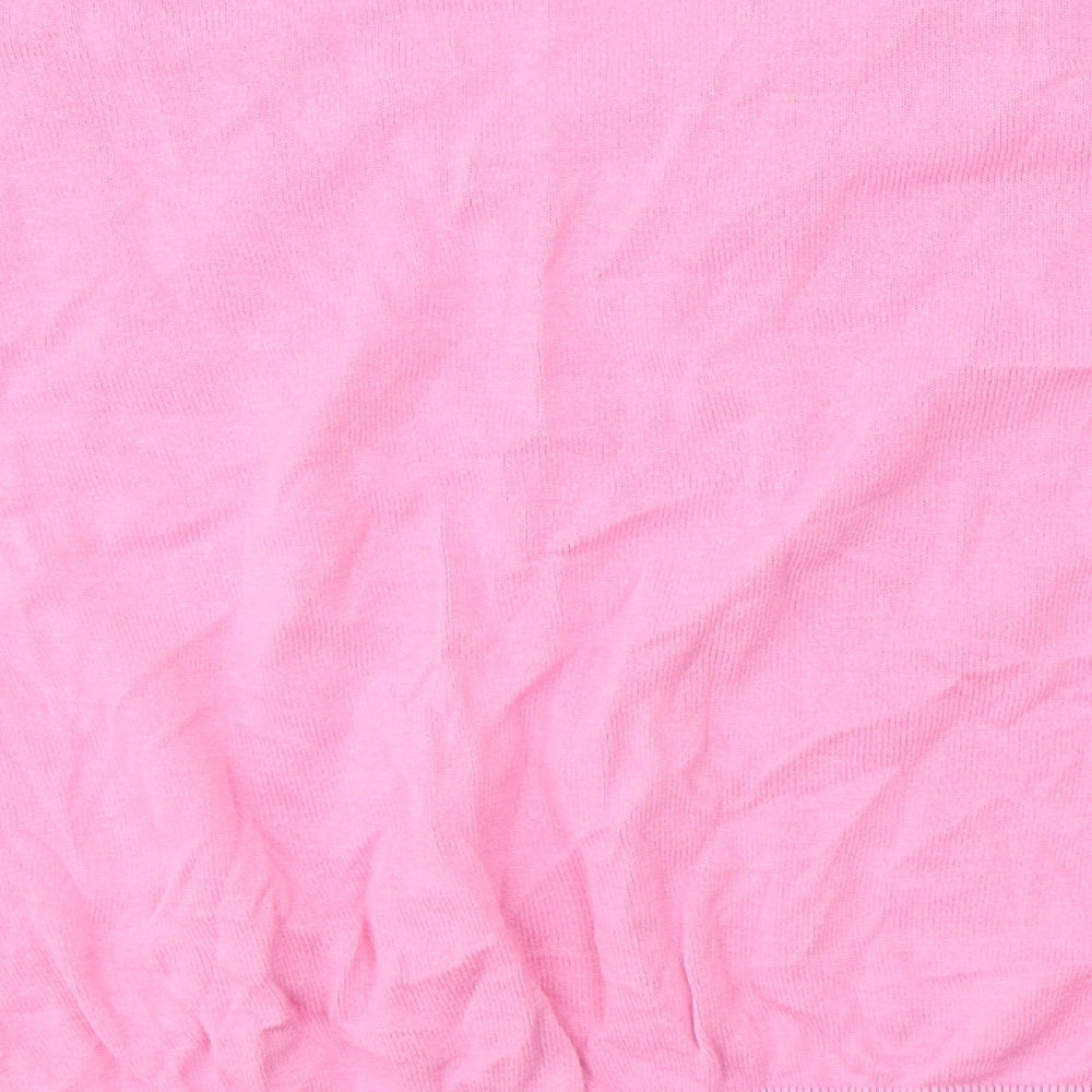Dunnes Stores Womens Pink V-Neck  Cotton Pullover Jumper Size L
