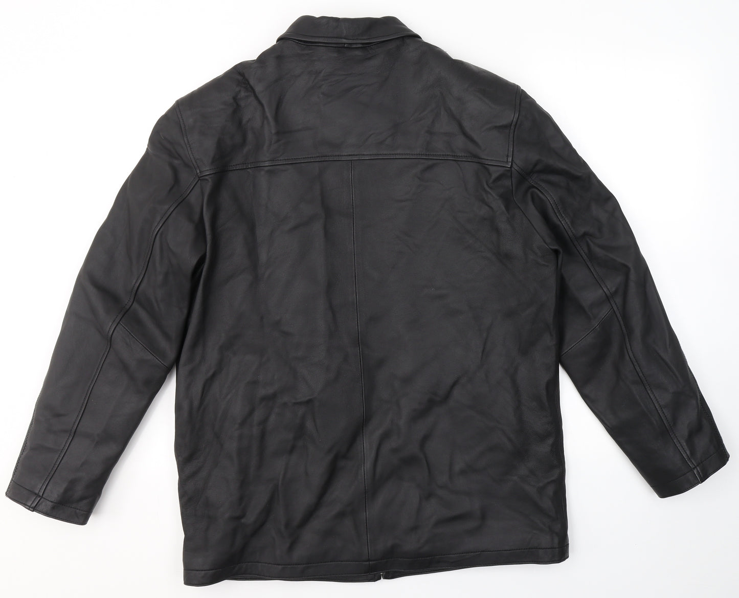 Morena Mens Black   Jacket Coat Size M  Zip - Faux Leather