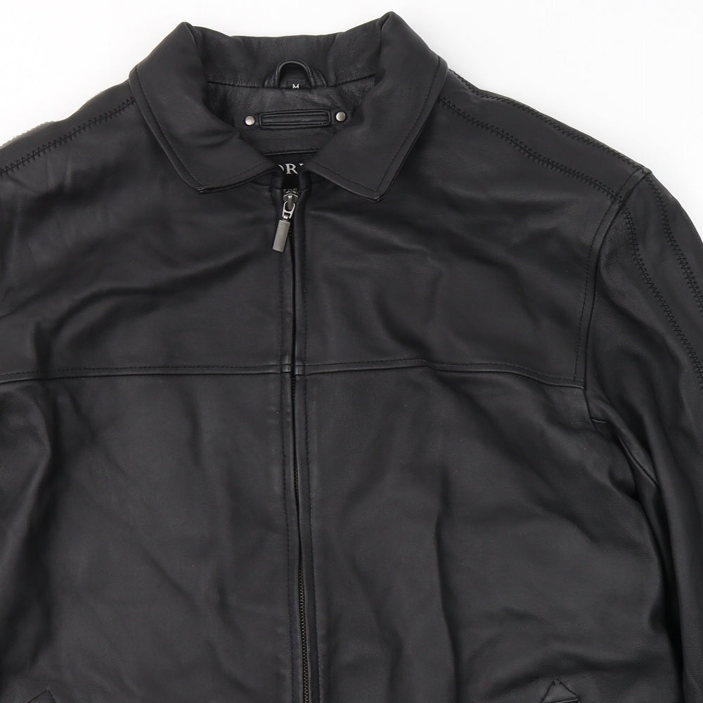 Morena Mens Black   Jacket Coat Size M  Zip - Faux Leather