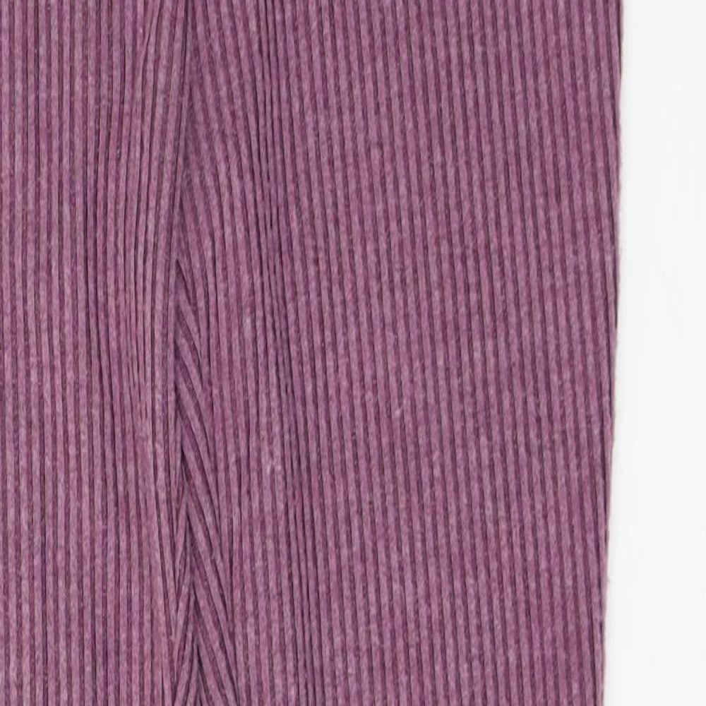 Urban Outfitters Womens Purple  Polyester Jegging Trousers Size XS L28 in Regular  - slit on ankles