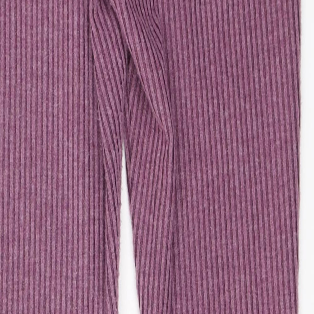 Urban Outfitters Womens Purple  Polyester Jegging Trousers Size XS L28 in Regular  - slit on ankles