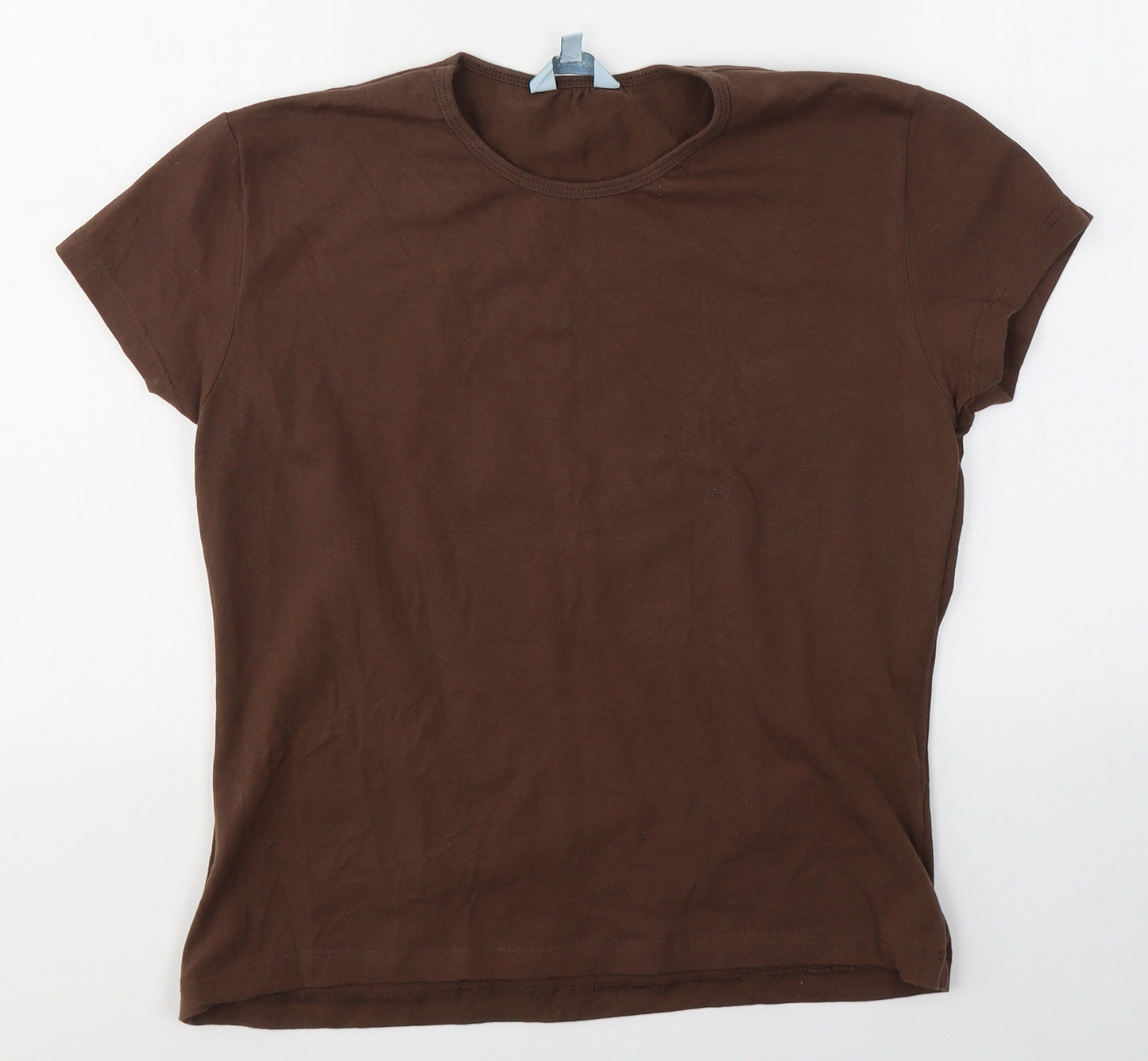 Atmosphere Womens Brown  Cotton Basic T-Shirt Size 16 Round Neck