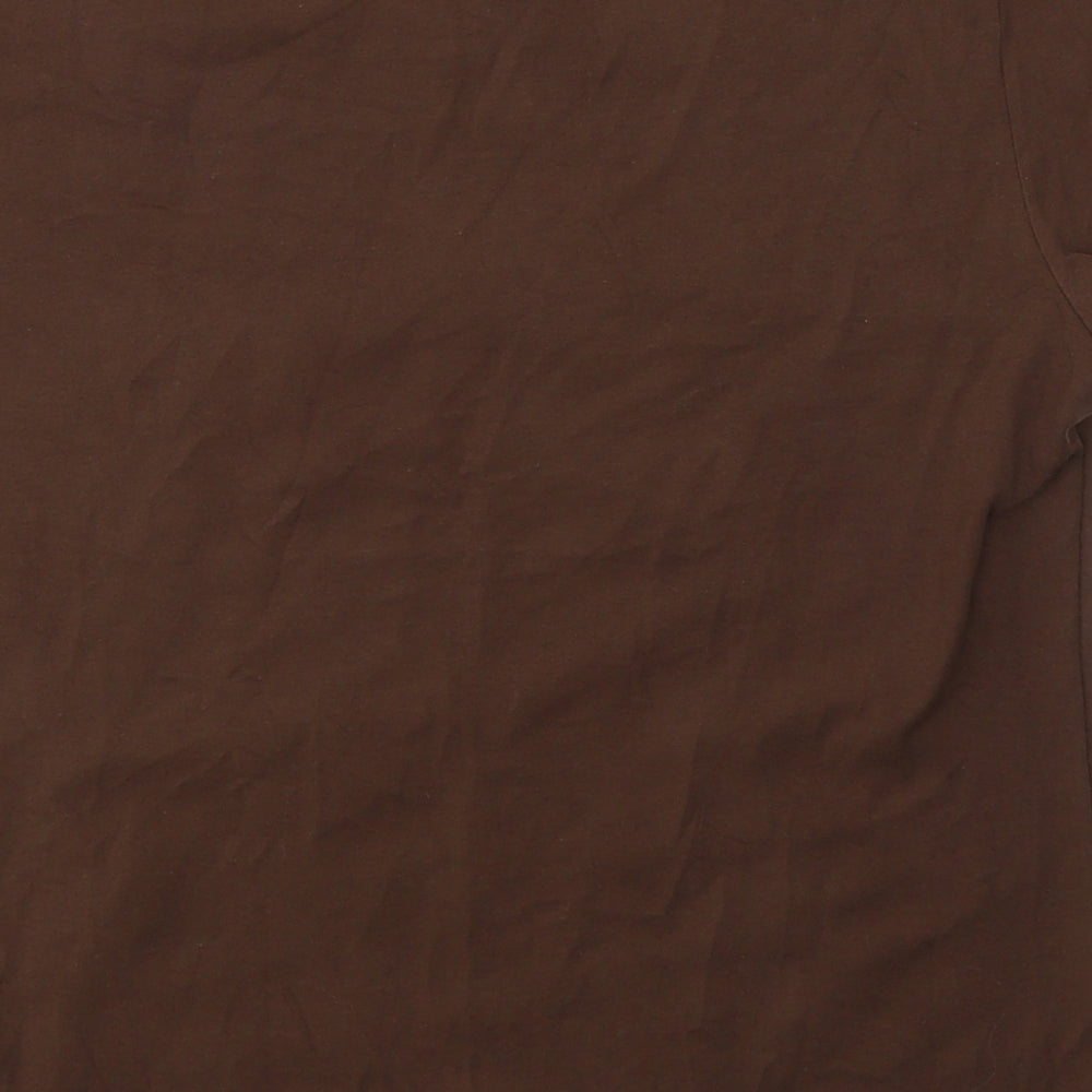 Atmosphere Womens Brown  Cotton Basic T-Shirt Size 16 Round Neck