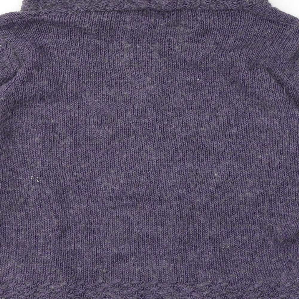 Savida Womens Purple Roll Neck  Acrylic Pullover Jumper Size 16