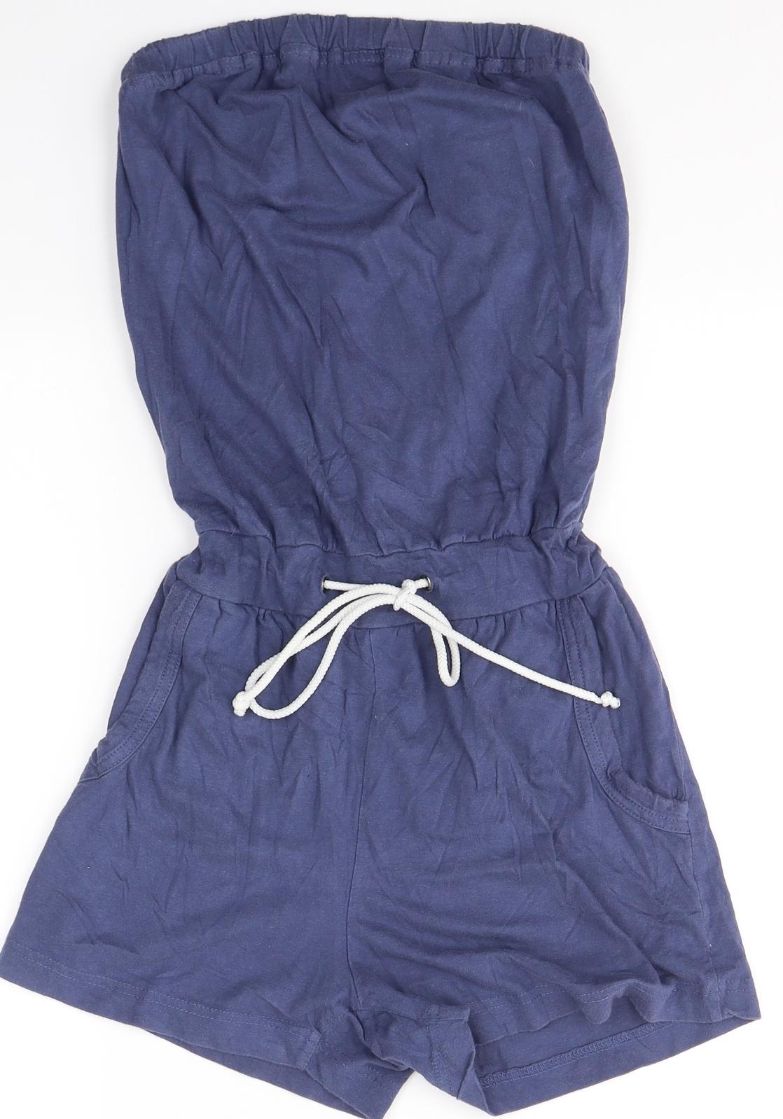 BPC Womens Blue  Cotton Playsuit One-Piece Size XS L3 in