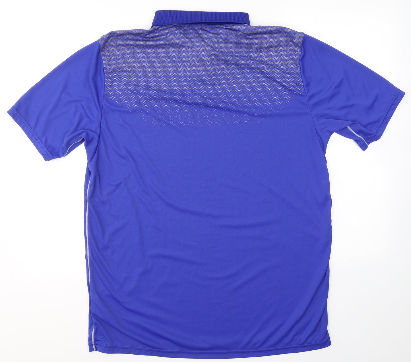 GOLF Mens Blue Geometric Polyester  Polo Size XL Collared